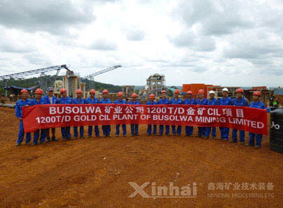 鑫海矿业坦桑尼亚1200t/d金矿选矿厂项目现场工作人员与客户合影