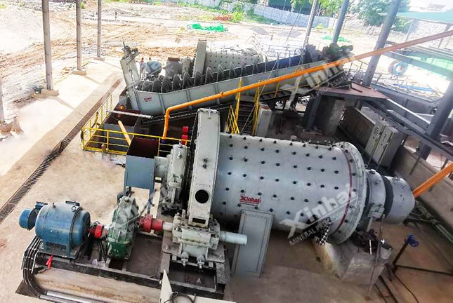 缅甸500tpd金矿磨矿分级现场
