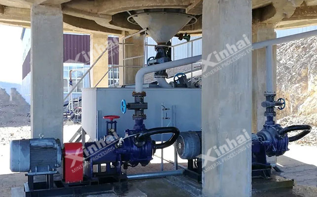 鑫海高扬程耐磨渣浆泵现场图示