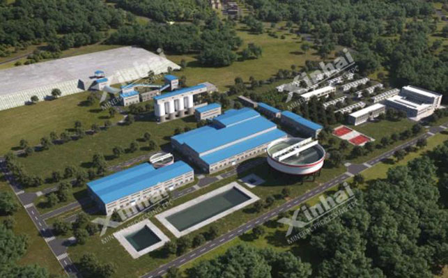 鑫海矿业锂矿选厂俯瞰图