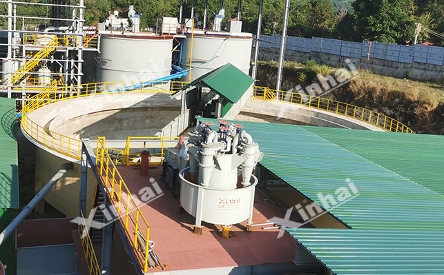 CIL炭浸提金的浸前浓缩作流程