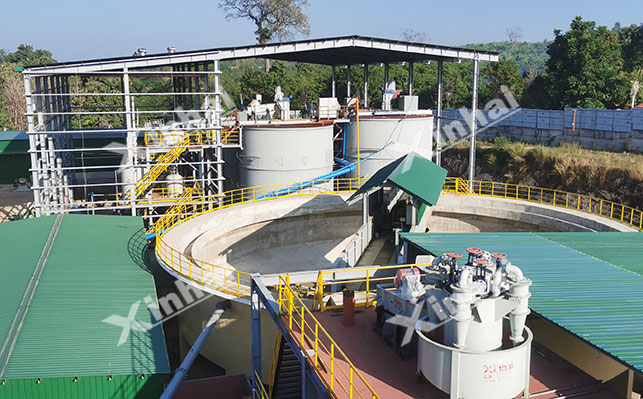 次生金矿石固液分离流程