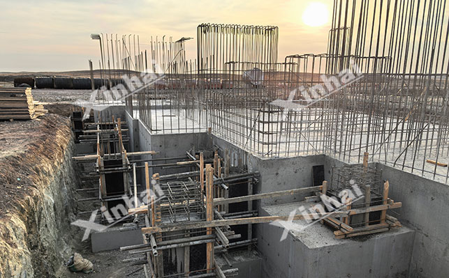 铜矿浮选项目施工现场