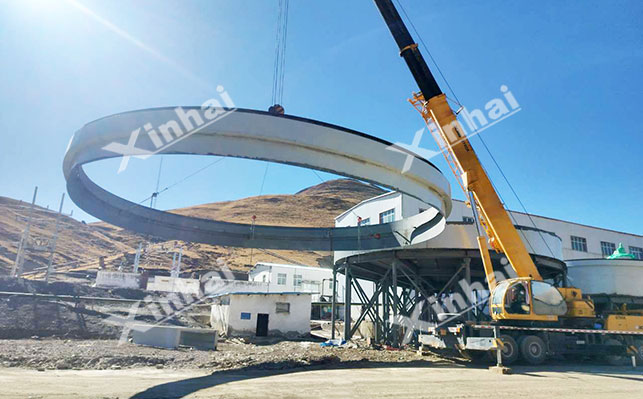 浓缩机安装现场