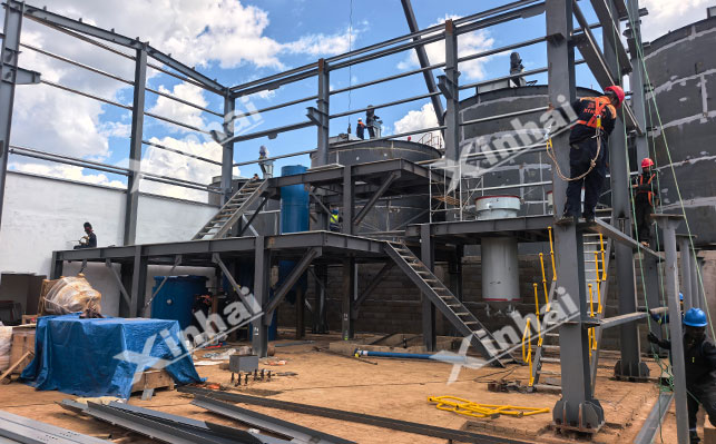 津巴布韦500t/d金矿设备安装中