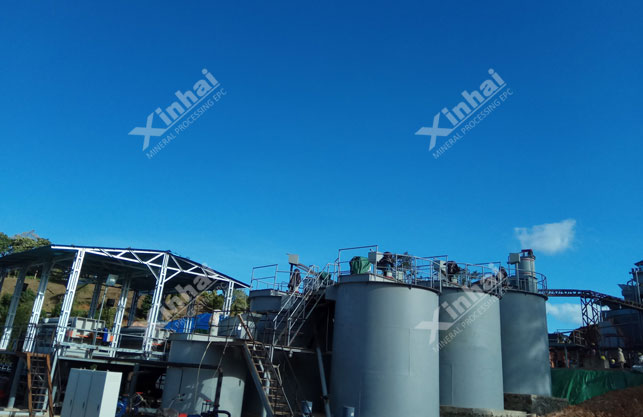 印尼700d/t金矿池浸选矿项目现场 印尼700d/t金矿池浸选矿项目现场